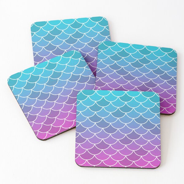 Item preview, Blue Pink Fish Scales designed and sold by HomeLivingCo.