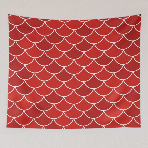 Item preview, Crimson Fish Scales designed and sold by HomeLivingCo.