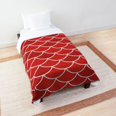 Crimson Fish Scales Comforter