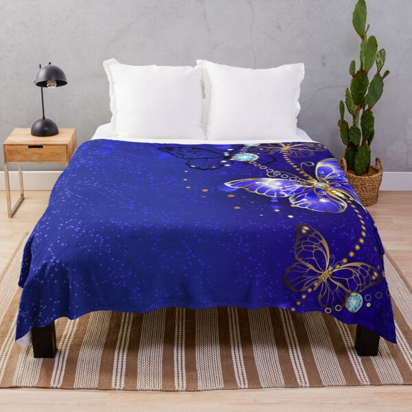 Item preview, Blue Background with Sapphire Butterfly designed and sold by Blackmoon9.