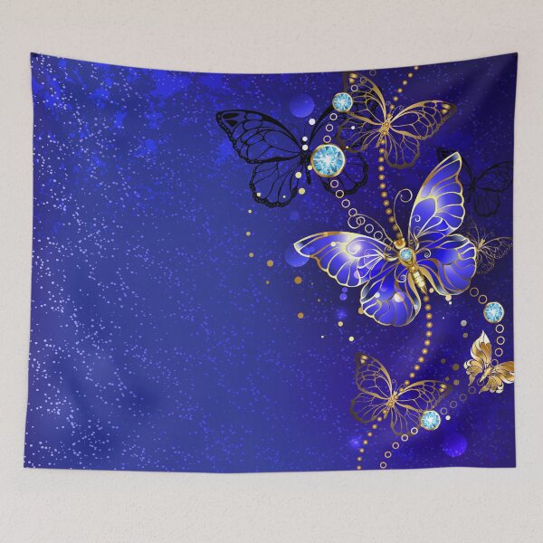 Item preview, Blue Background with Sapphire Butterfly designed and sold by Blackmoon9.
