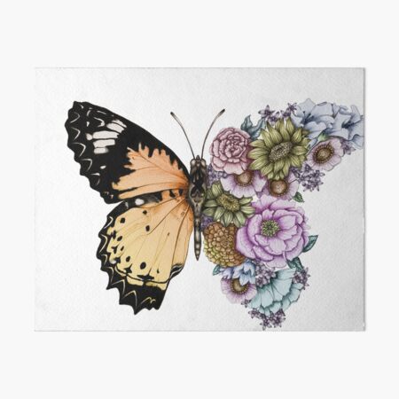 Butterfly in Bloom II Art Board Print