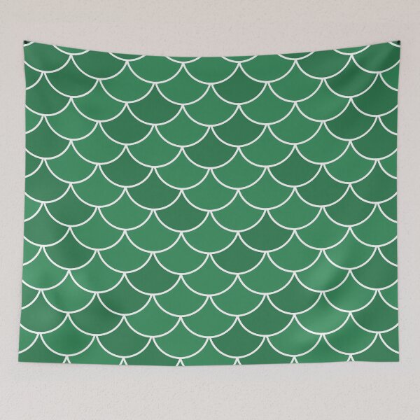 Item preview, Emerald Fish Scales designed and sold by HomeLivingCo.