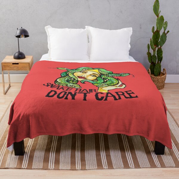 Item preview, Medusa feminist humor snake hair don't care designed and sold by FrictionMaxxing.