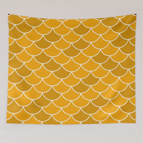 Item preview, Gold Fish Scales designed and sold by HomeLivingCo.