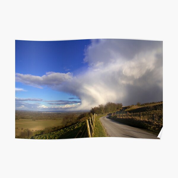 Storm passing Inkpen Beacon Poster