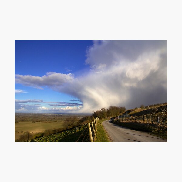 Storm passing Inkpen Beacon Photographic Print