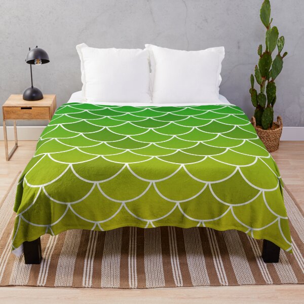 Item preview, Green Yellow Fish Scales designed and sold by HomeLivingCo.