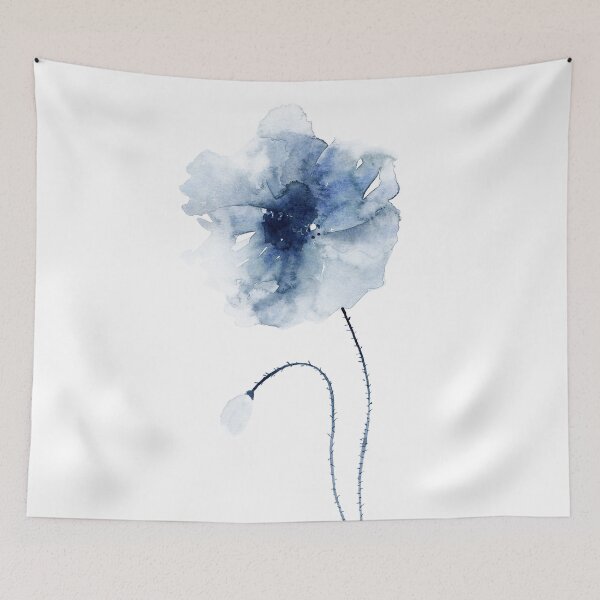 Item preview, Blue Watercolor Poppies #2 designed and sold by Kris  Kivu.