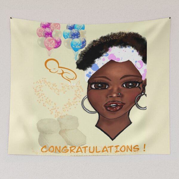 Item preview, Baby On The Way - Congratulations Card!!! designed and sold by ArtBecomesHer2.