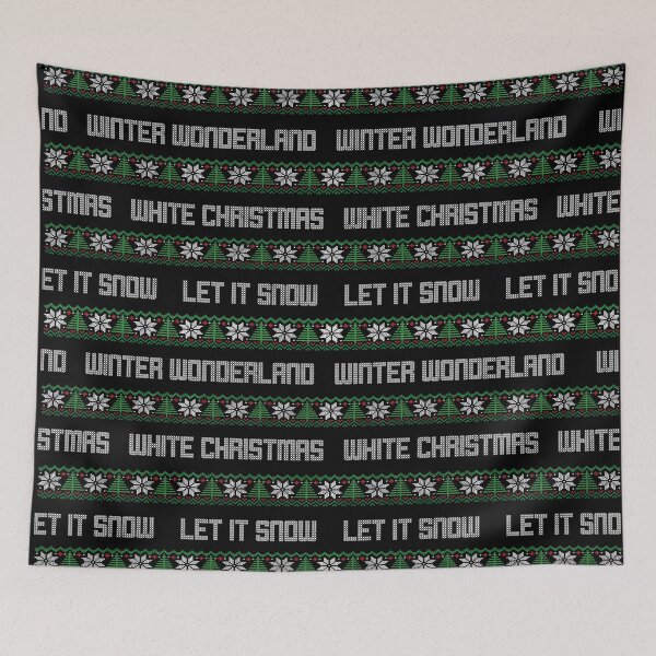 Item preview, Nordic Style Christmas Tree & Snowflake Holiday Pattern designed and sold by CobwebsClothing.