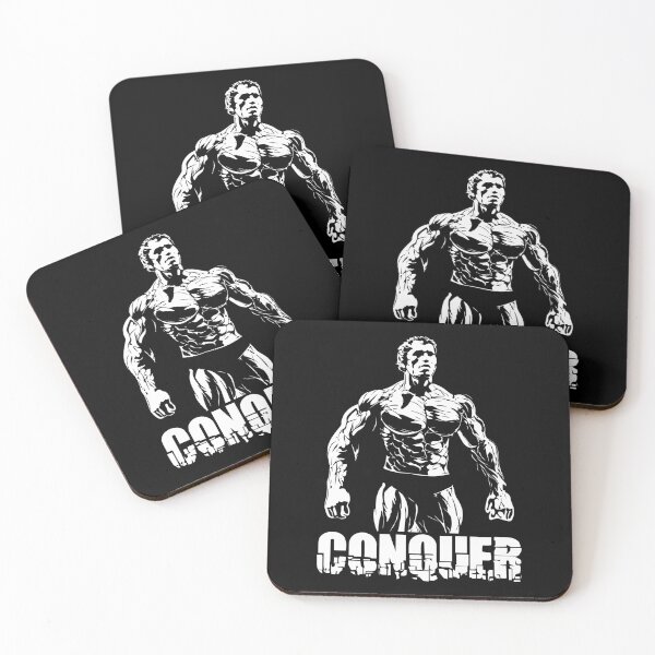 Item preview, Conquer Arnold Schwarzenegger Motivation Bodybuilding designed and sold by VectorDesigner.