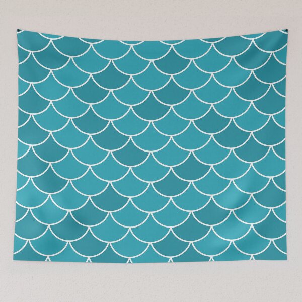 Item preview, Sapphire Fish Scales designed and sold by HomeLivingCo.