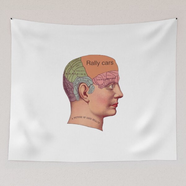 Item preview, Vintage brain diagram - rally cars designed and sold by qlobba.