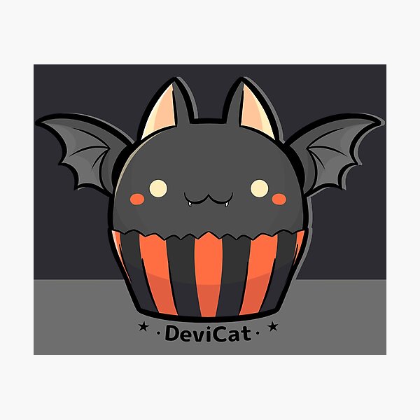 Halloween Bat CupCake - 2019 Photographic Print