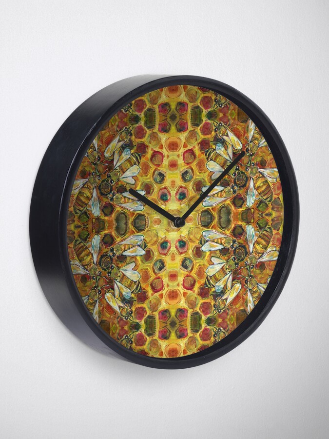 Thumbnail 2 of 4, Clock, Bees Painting - 2019 designed and sold by Gwenn Seemel.