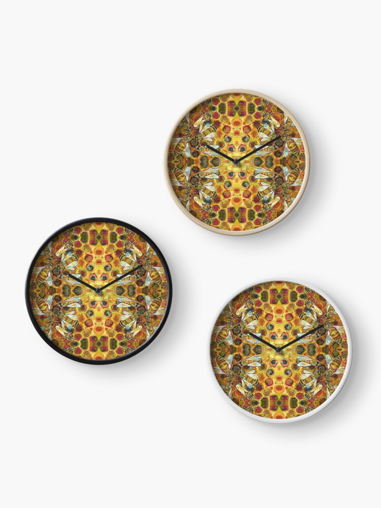 Thumbnail 3 of 4, Clock, Bees Painting - 2019 designed and sold by Gwenn Seemel.