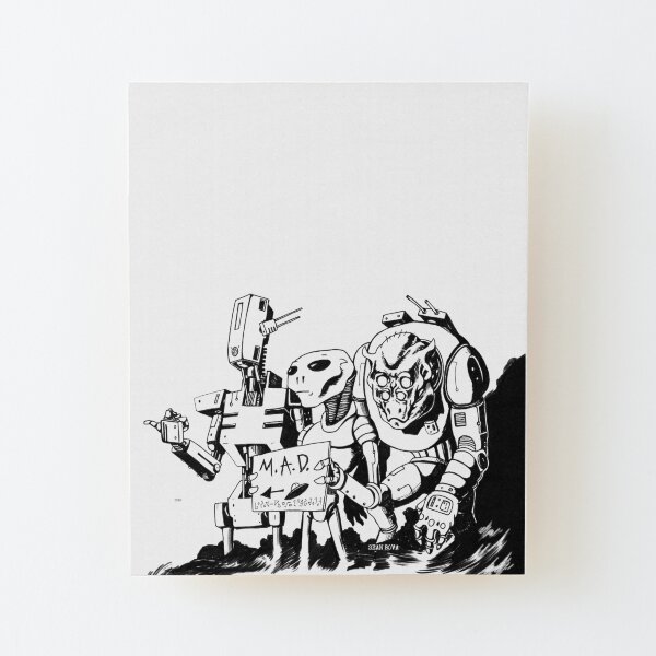 Monsterz Tea Party by SEAN BOVA Wood Mounted Print