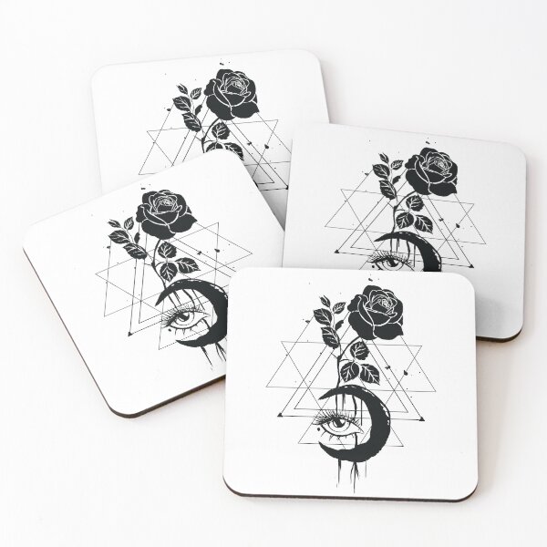 Item preview, Mystic Sacred Rose Moon and Eye. designed and sold by emphatic.