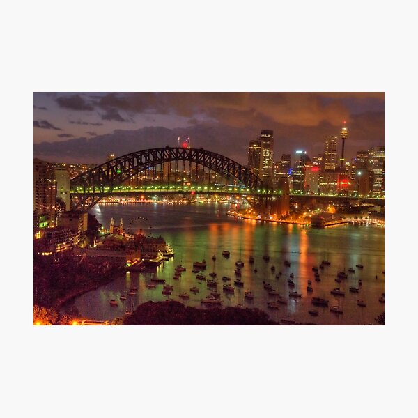 Emerald City- Sydney Harbour, Sydney Australia - The HDR Experience Photographic Print