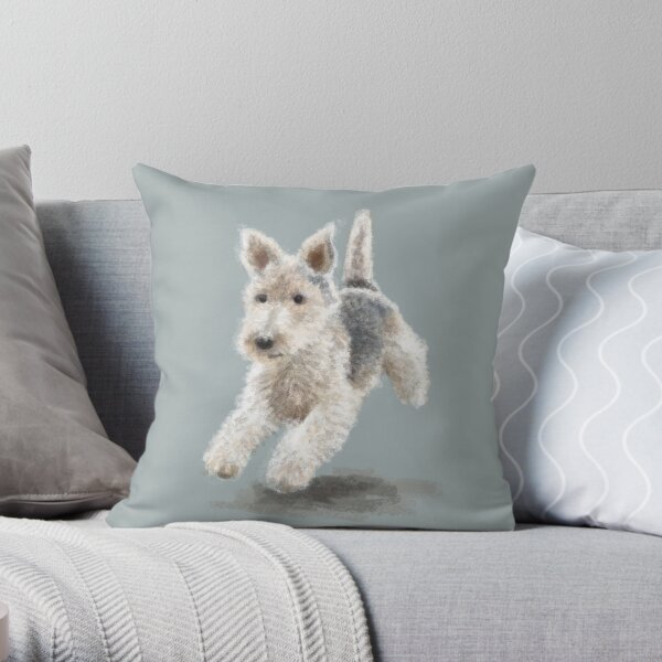 The Fox Terrier Throw Pillow