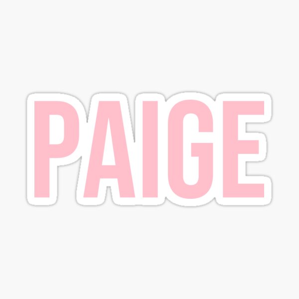 Paige Stickers Redbubble