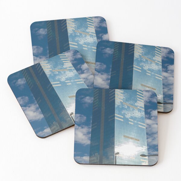 Item preview, Glass skyscraper with blue sky and clouds reflected designed and sold by Andy Chisholm.