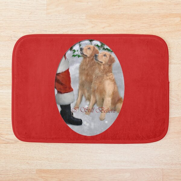Golden Retriever Christmas Gifts Bath Mat