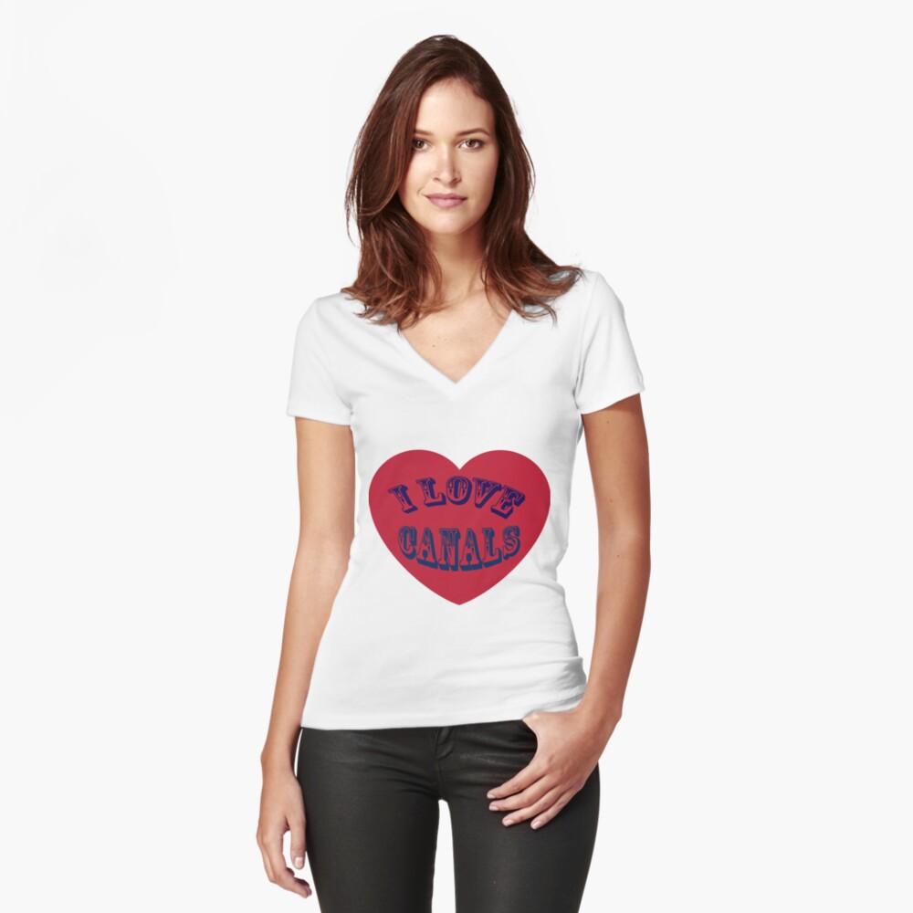 Item preview, Fitted V-Neck T-Shirt designed and sold by bywhacky.