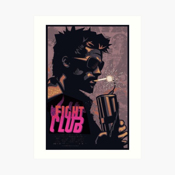 Club de lucha Tyler Durden fumando una dinamita Lámina artística