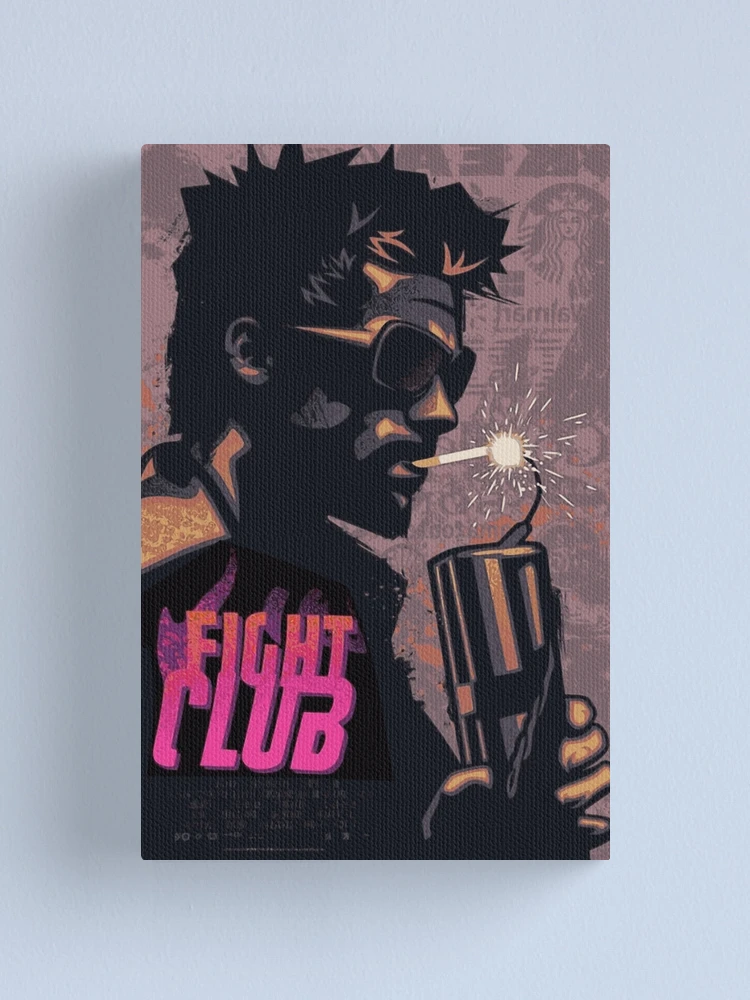 VVWV ® Fight Club Brad Pitt Movie Wall Canvas Print Poster (18 X 12 Inches,  Multicolour)