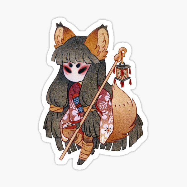 Mysterious Fox Girl - Kitsune Yokai TeaKitsune Sticker