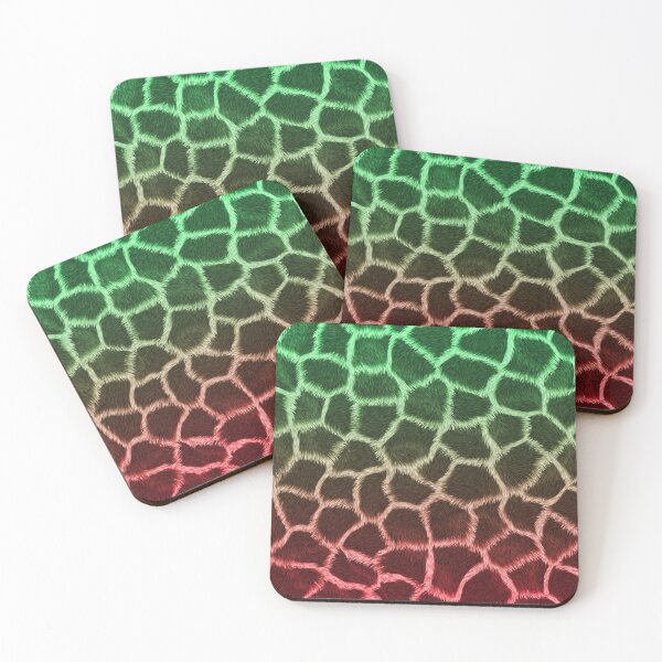 Item preview, Green Red Giraffe Skin designed and sold by HomeLivingCo.