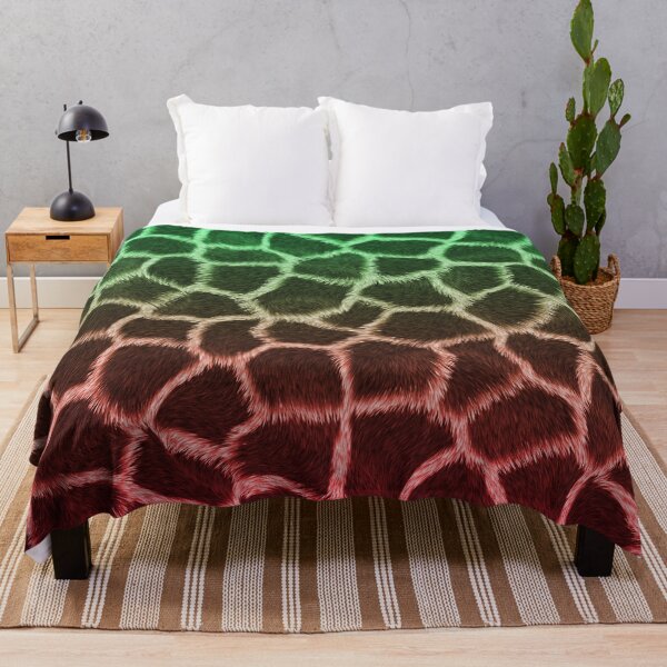 Item preview, Green Red Giraffe Skin designed and sold by HomeLivingCo.