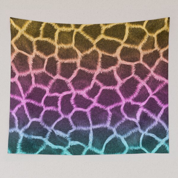 Item preview, Orange Pink Blue Giraffe Skin designed and sold by HomeLivingCo.