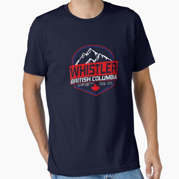 Vista previa del artículo con la obra «Retro Ski Whistler B.C. Paraíso del esquí y el ciclismo de montaña en Canadá», diseñado y vendido por chriswilson111.