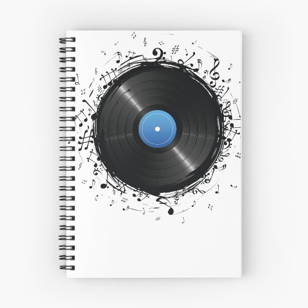 Aperçu de l'œuvre 33 notes de musique sur disque vinyle créée et vendue par SonicContours.