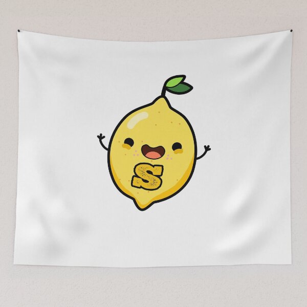 Item preview, Alphabet Letter S Happy Lemon designed and sold by kidsmonogram.