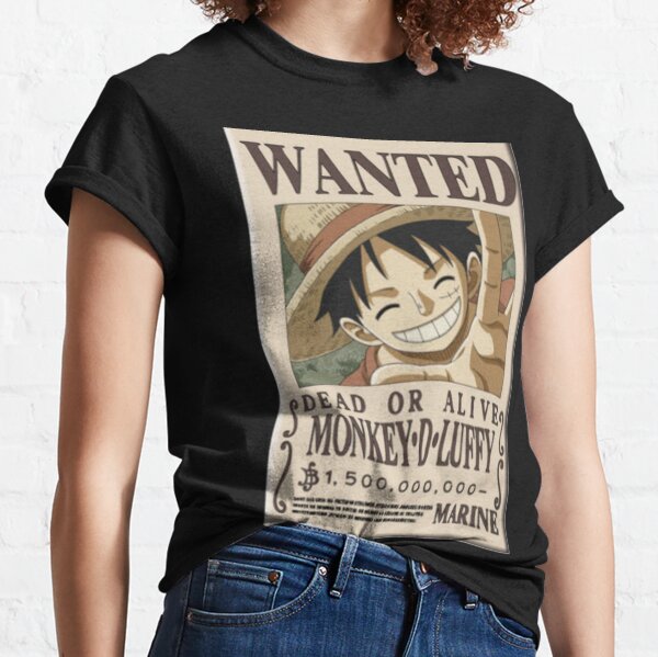 Luffy Wanted T Shirts Redbubble - akainu shirt roblox