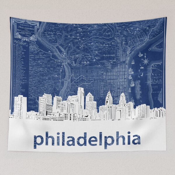 Item preview, philadelphia skyline designed and sold by BekimART.