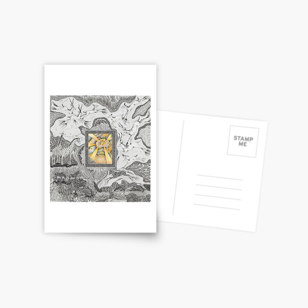 When All Creation Is Redeemed, Pen and Ink, Mixed Media Postcard