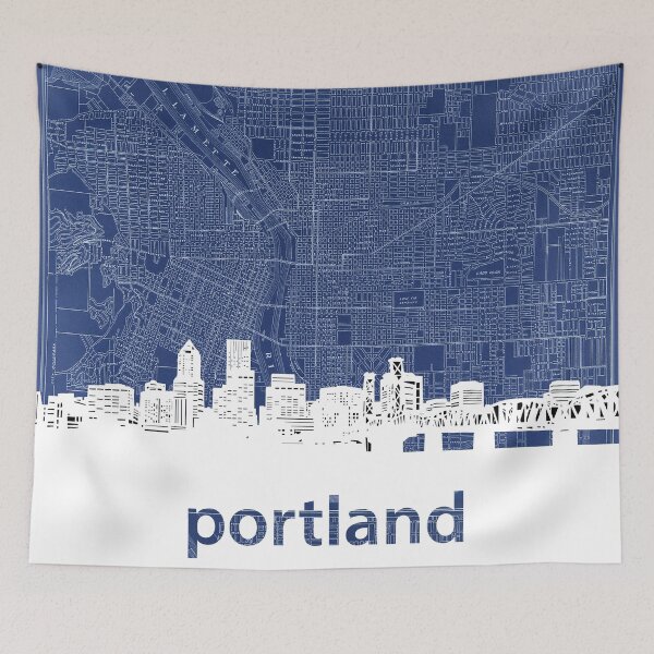 Item preview, portland skyline designed and sold by BekimART.