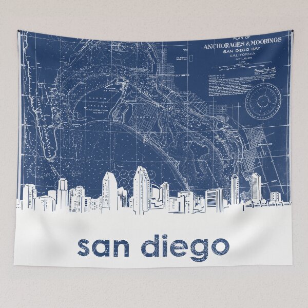 Item preview, san diego skyline designed and sold by BekimART.