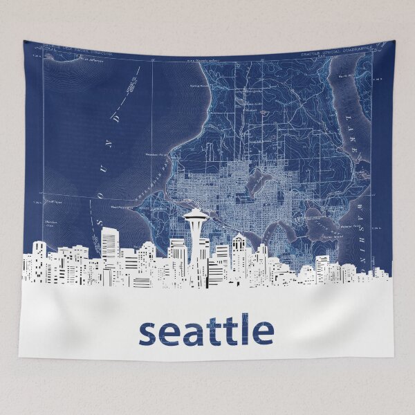 Item preview, seattle skyline designed and sold by BekimART.