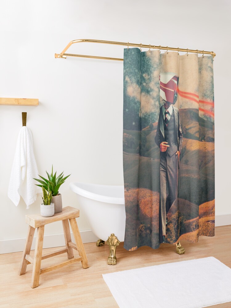 Alternate view of We are Watching You for Your Own Safety Shower Curtain