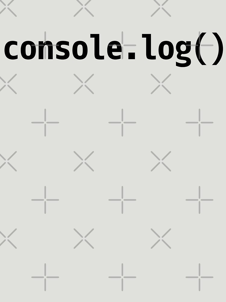 console.log() - JavaScript/Web Developer Black Text Design by geeksta