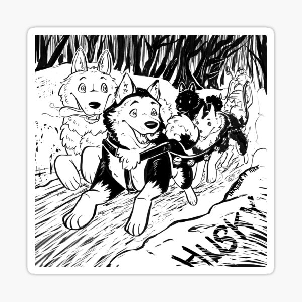 Husky Run Sticker