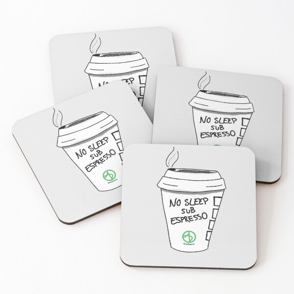 Item preview, No Sleep Sub Espresso - Barista Humor designed and sold by ArtzDeeva.