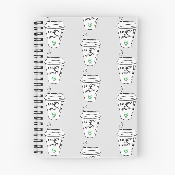 Aperçu de l'œuvre No Sleep Sub Espresso - Barista Humor créée et vendue par ArtzDeeva.