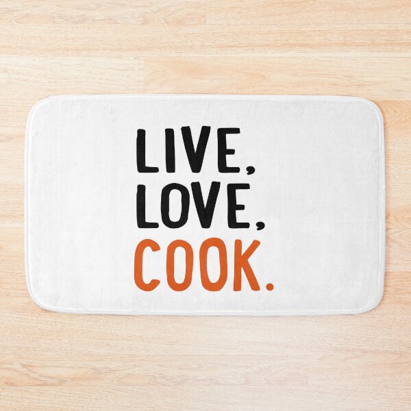Artikelvorschau,  live, love, cook entworfen und verkauft von Vectorqueen.
